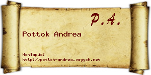 Pottok Andrea névjegykártya